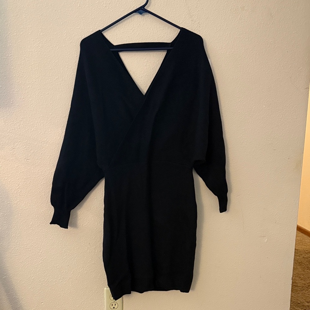 Chic Black Long Sleeve Dress